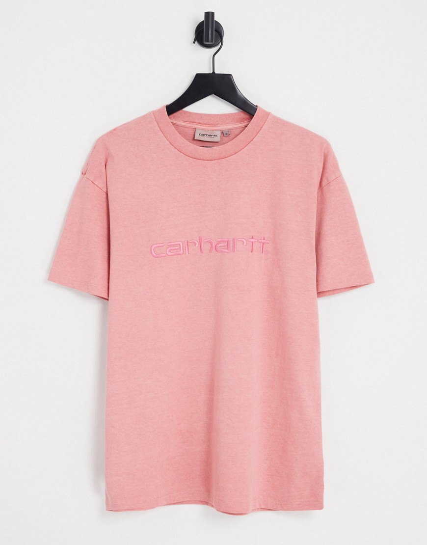 Carhartt WIP duster heavyweight t-shirt in pink