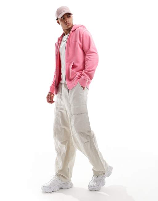 Carhartt WIP Duster script garment dyed zip through hoodie