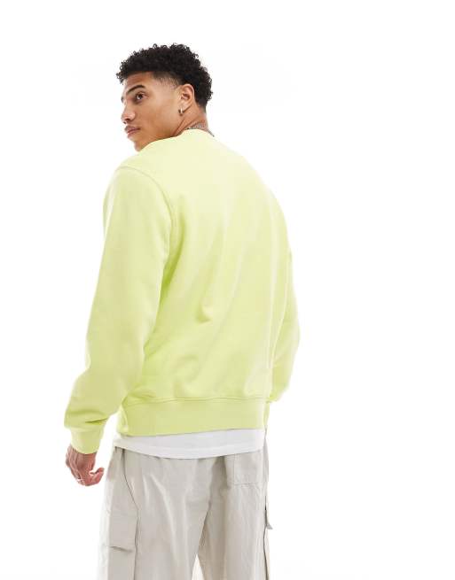 Carhartt WIP - Duster - Sweat surteint avec inscription logo - Vert citron, 2 de 4