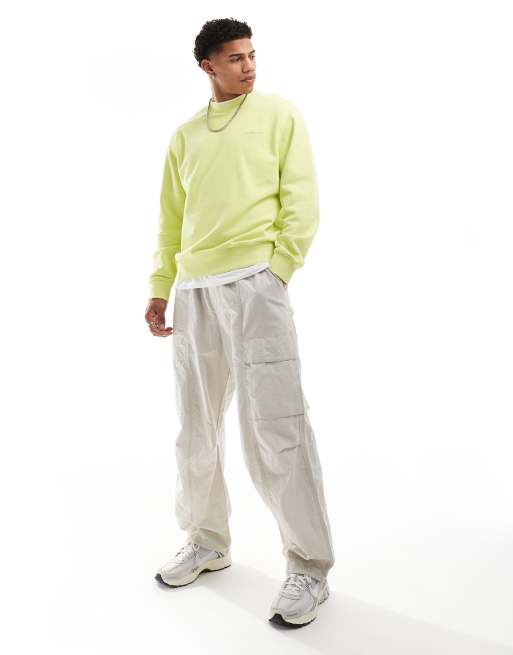 Carhartt WIP - Duster - Sweat surteint avec inscription logo - Vert citron, 4 de 4