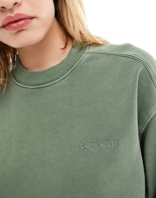 Carhartt green sweatshirt best sale