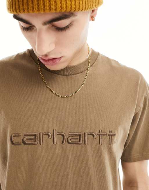 Carhartt WIP duster t-shirt in brown, 2 of 4