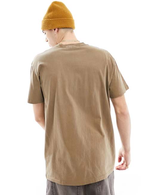 Carhartt WIP duster t-shirt in brown, 3 of 4