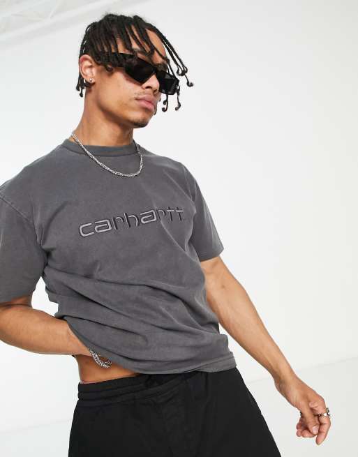 Carhartt WIP - Duster - T-shirt van zware stof in donkerbruin