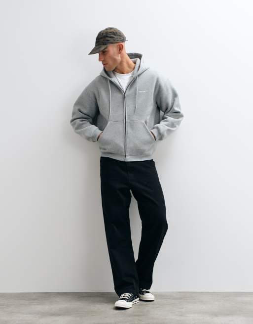Carhartt WIP Ebbert hoodie zippé épais gris chiné, 2 de 5