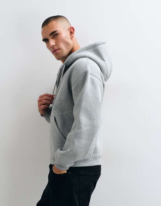 Carhartt WIP Ebbert hættetrøje med gennemgående lynlås i gråmeleret, 5 af 5