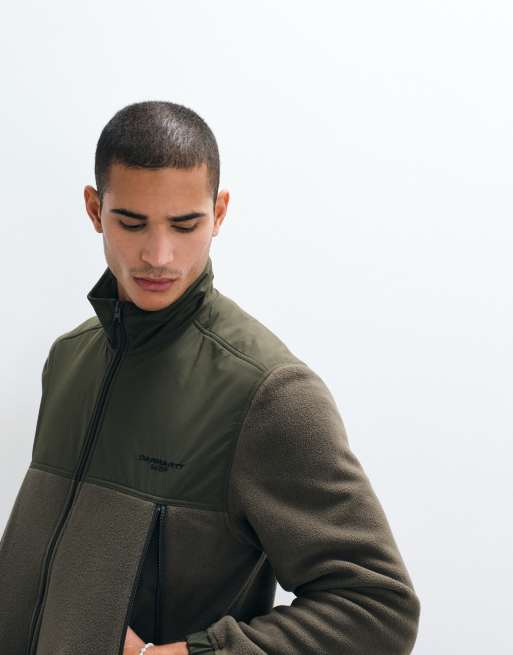 Carhartt WIP - Edmore - Chaqueta caqui con cremallera y paneles en contraste, 3 de 5