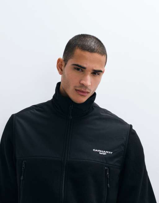 Carhartt WIP - Edmore - Giacca nera con zip e pannelli a contrasto, 2 di 5