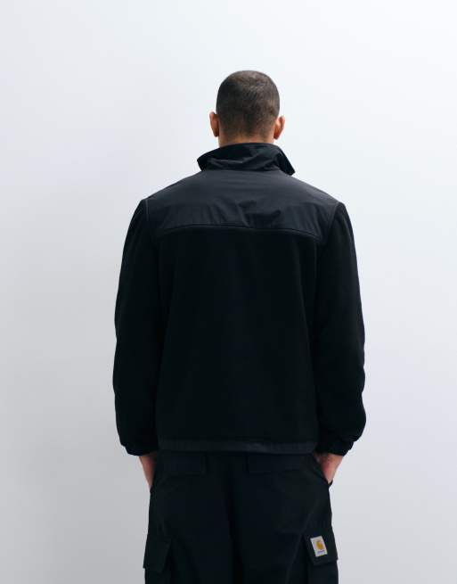 Carhartt WIP - Edmore - Giacca nera con zip e pannelli a contrasto, 4 di 5