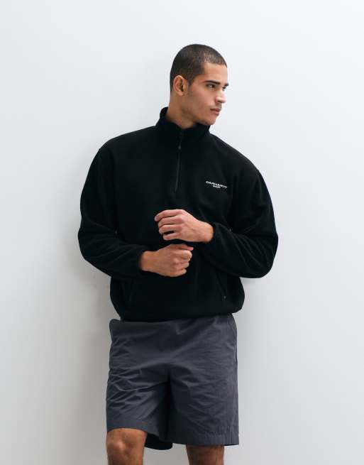 Carhartt WIP - Edmore - Sudadera negra con media cremallera, 2 de 5