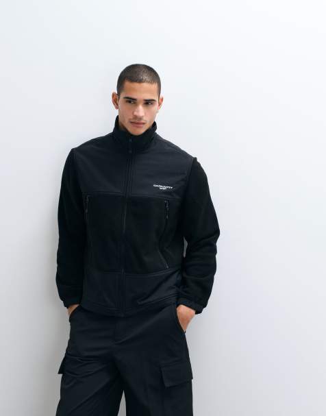 Carhartt WIP Edmore zip-through jacket with contrast panels in black - view 1