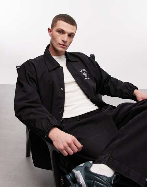 Carhartt WIP eightynine logo coach jacket in black - view 1