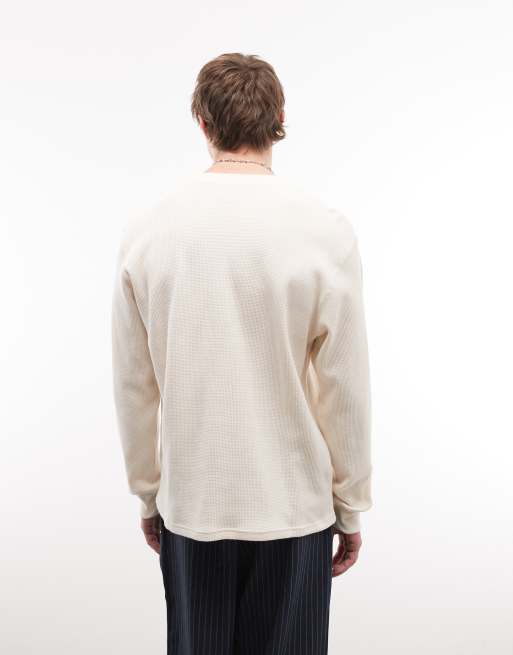 Carhartt WIP eightynine long sleeve waffle t-shirt in neutral, 5 of 5