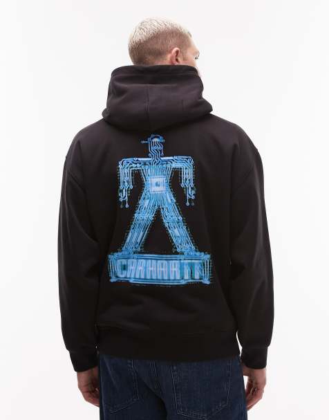Carhartt WIP – Electric Boogie – Czarna zakładana przez głowę bluza oversize z kapturem - view 1
