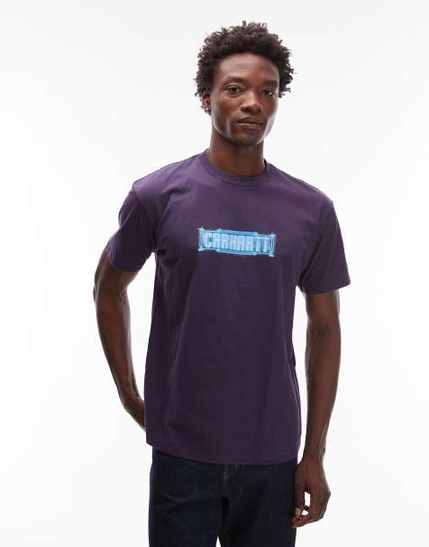 Carhartt WIP – Electric Boogie – Lila t-shirt med ledig passform - view 1