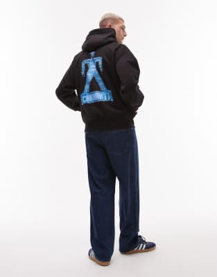 Carhartt Electric Boogie Oversized Pullover Hoodie In Black