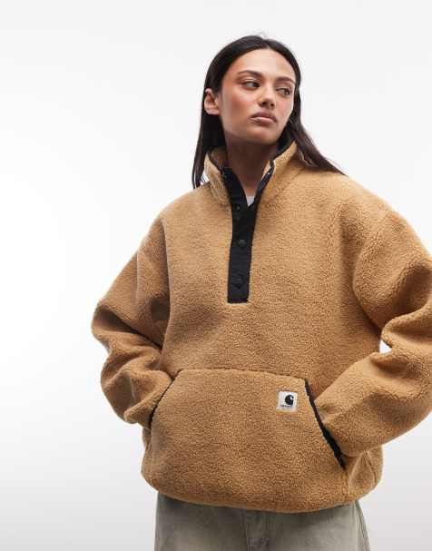Carhartt WIP Elliot funnel neck printed liner jacket in hamilton brown - view 1