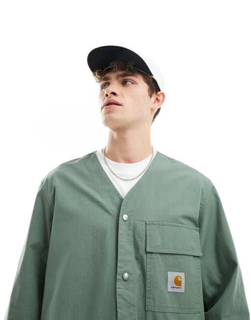Carhartt WIP – Elroy – Zielona koszula wierzchnia, 2 z 4