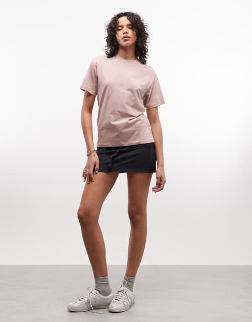 Carhartt WIP embroidered script  t-shirt in washed pink, 2 of 4