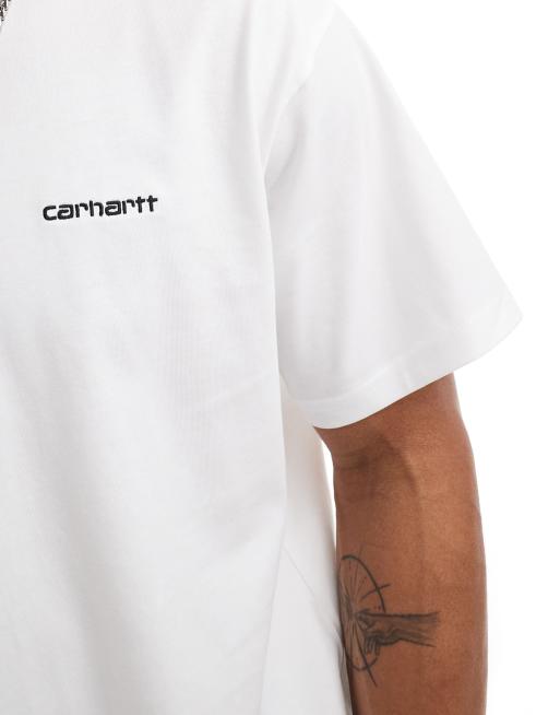 Carhartt WIP embroidery script t-shirt in white, 4 of 4