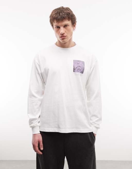 Carhartt WIP – Emerge – Vit, långärmad t-shirt med tryck baktill, 3 av 5