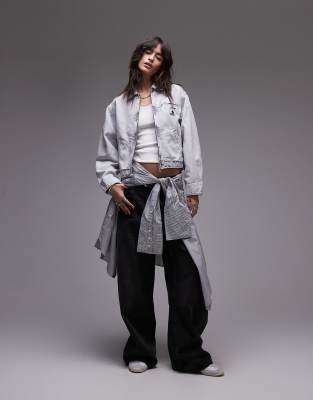 Carhartt Emery Jacket With Collar And Pockets In Gray