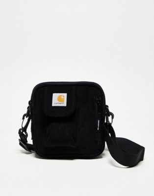 Carhartt WIP essentials unisex corduroy flight bag in black - ASOS Price Checker