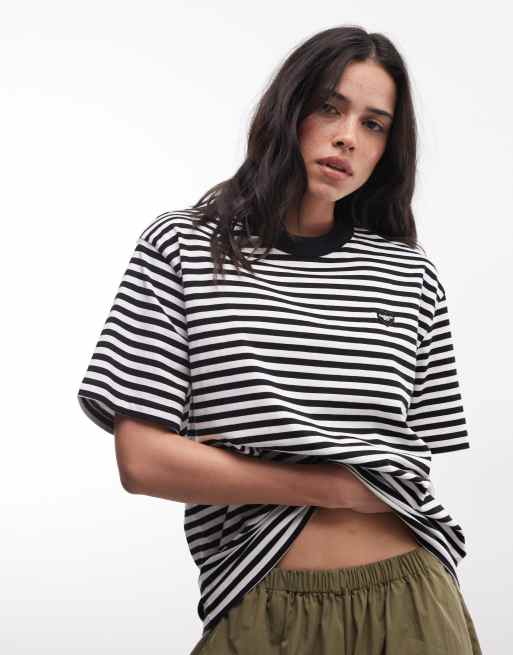 Carhartt WIP - Essy - T-shirt à rayures - Noir et blanc, 3 de 4