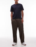 [Carhartt WIP] Carhartt WIP Evan loose tapered fit pants in brown W32 BROWN