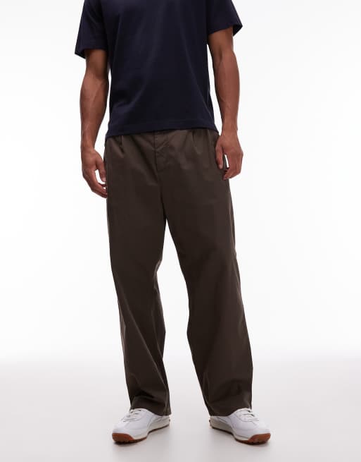 Carhartt WIP Evan loose tapered fit pants in brown, 2 of 5