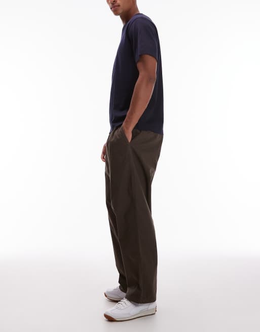 Carhartt WIP Evan loose tapered fit pants in brown, 3 of 5