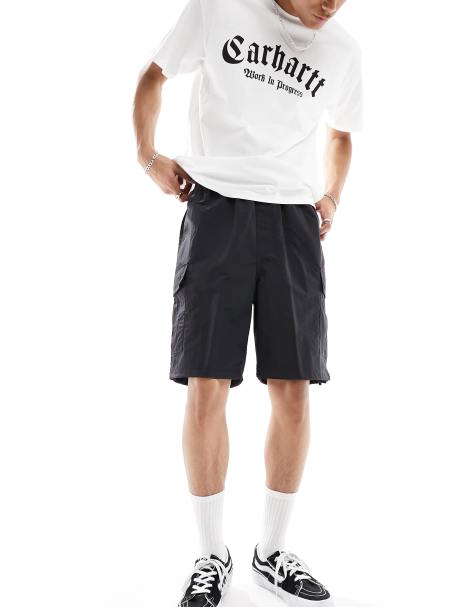 Carhartt WIP – Evers – Svarta cargoshorts i nylon - view 1