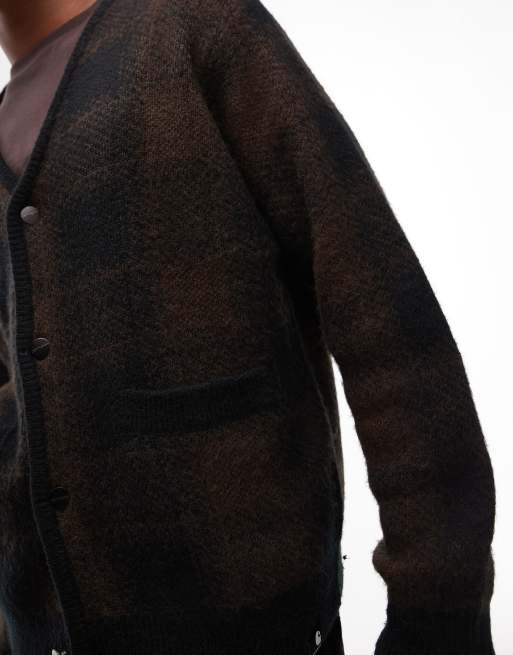 Carhartt WIP - Everson - Gilet à carreaux en maille - Marron/noir, 5 de 5