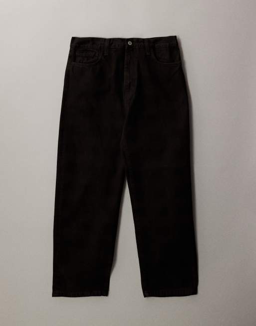 Carhartt WIP everson loose tapered jeans co-ord in black/brown dyed wash, 5 of 7