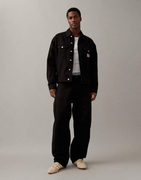 Carhartt WIP - Everson - Losse toelopende denim jeans in zwart/bruin, deel van co-ord set - view 1