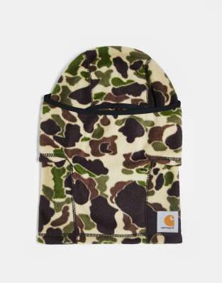 Carhartt WIP - Expedition - Maske in Entengrün mit Military-Muster-Bunt
