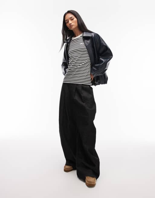 Carhartt WIP - Ezra - T-shirt à manches longues et rayures - Noir et blanc, 2 de 4