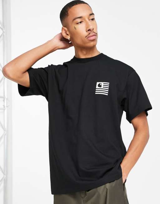 Carhartt WIP fade state backprint t shirt in black ASOS