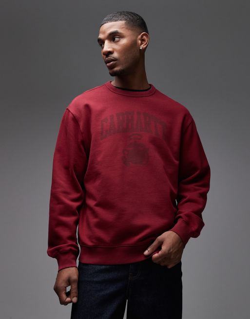 Carhartt WIP - Faded Pond Corps - Oversized sweatshirt in bordeauxrood