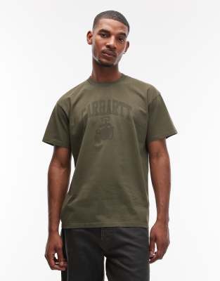 Carhartt WIP faded pond corps t-shirt in green