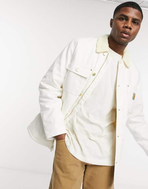 Carhartt white shop coat