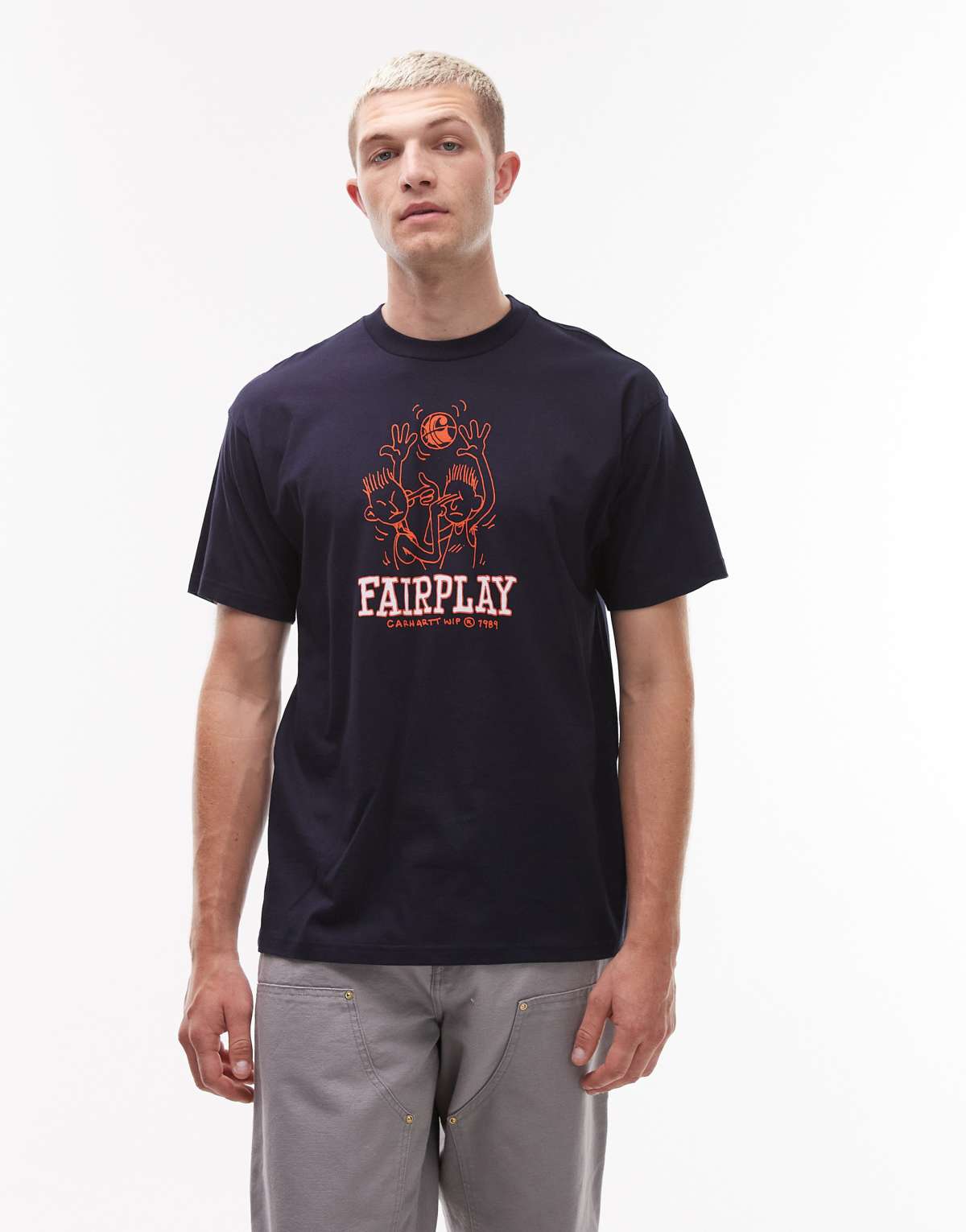Carhartt WIP fairplay loose fit t-shirt in navy