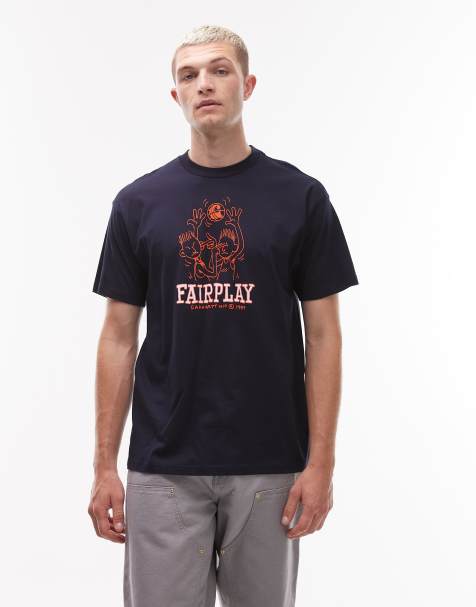 Carhartt WIP – Fairplay – Marinblå, ledig t-shirt - view 1