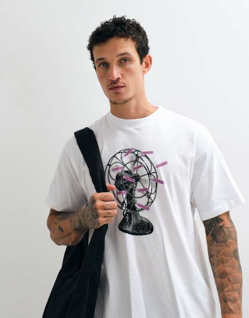 Carhartt WIP fan graphic t-shirt in white, 5 of 5