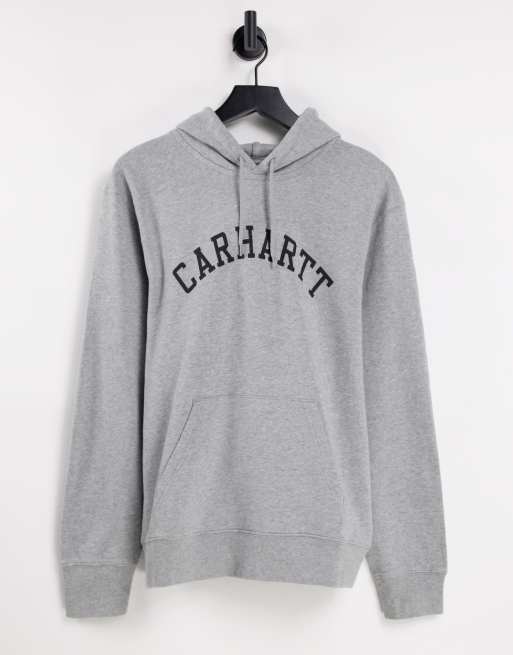 Carhartt WIP - Felpa con cappuccio grigia con logo in stile college