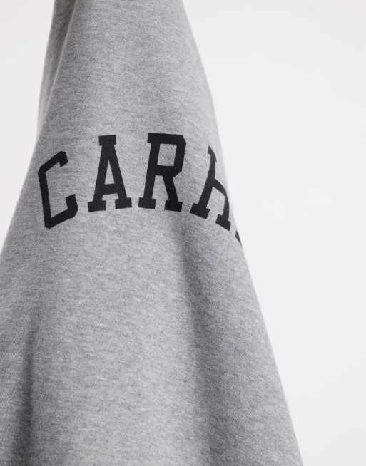Carhartt WIP - Felpa con cappuccio grigia con logo in stile college, 4 di 4