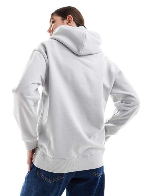 Carhartt WIP - Felpa con cappuccio grigio tenue con ricamo, 2 di 4