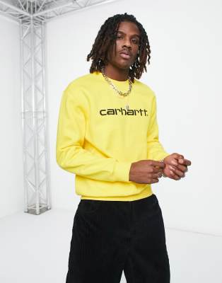 Carhartt WIP Felpa gialla con scritta ASOS
