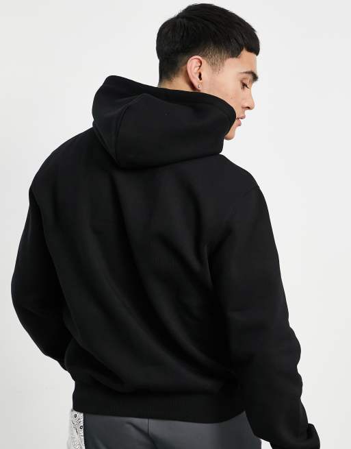 Carhartt WIP - Felpa nera con cappuccio con scritta ricamata, 2 di 4