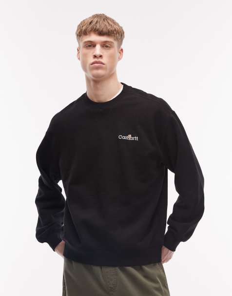 Carhartt WIP - Felpa nera con etichetta - view 1